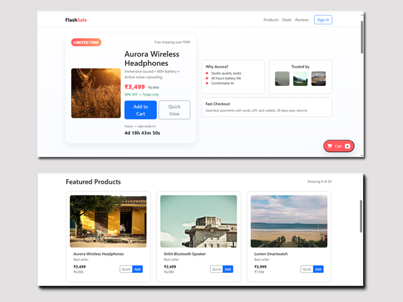 Advanced E-commerce / Product Sale Landing Page (Bootstrap 5)